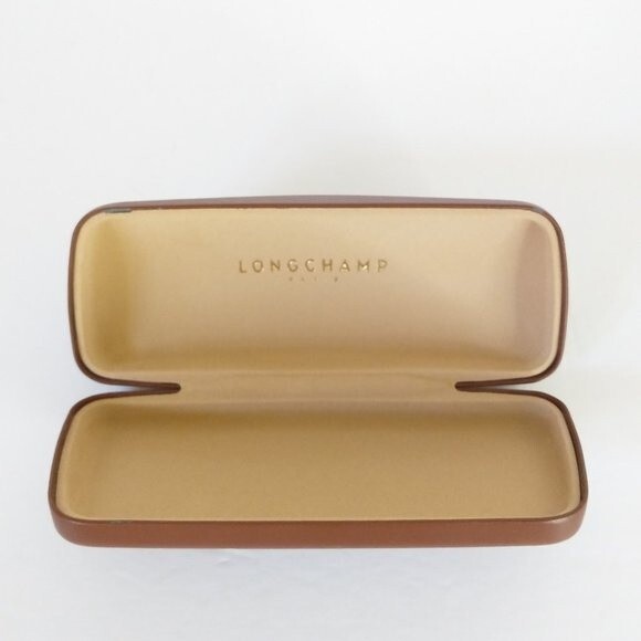 Longchamp Accessories - Longchamp Paris Brown Hard Clamshell Sunglasses Glass Case Eyeglasses Luxury